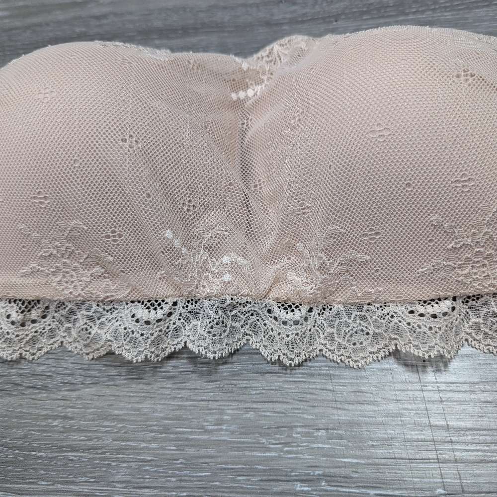 SPANX Strapless Lace Bandeau Bra in Blush Pink - Picture 2 of 11